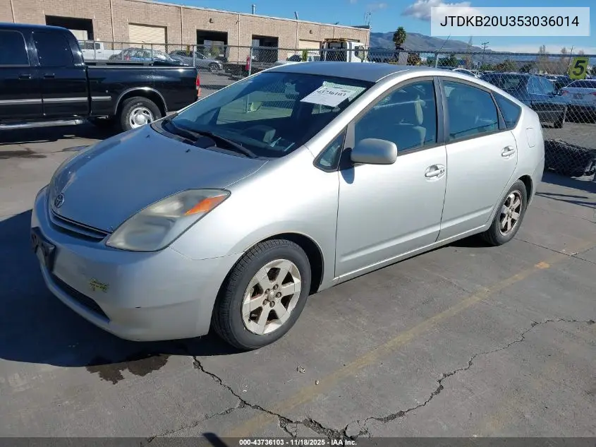 JTDKB20U353036014 2005 Toyota Prius