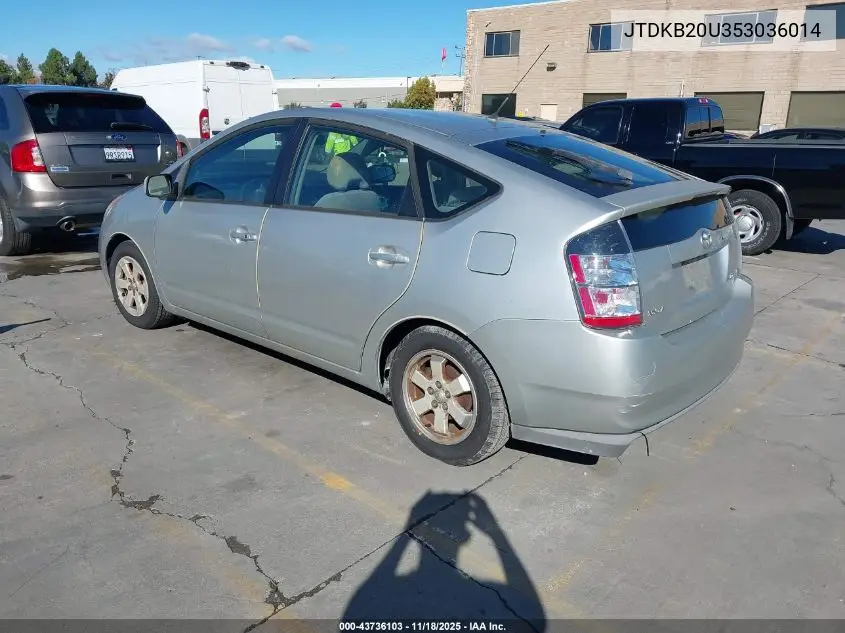 JTDKB20U353036014 2005 Toyota Prius