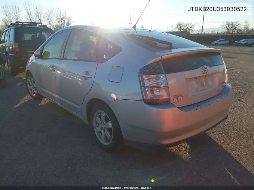 JTDKB20U353030522 2005 Toyota Prius