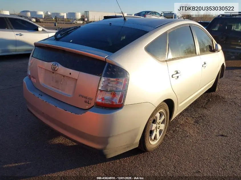 JTDKB20U353030522 2005 Toyota Prius