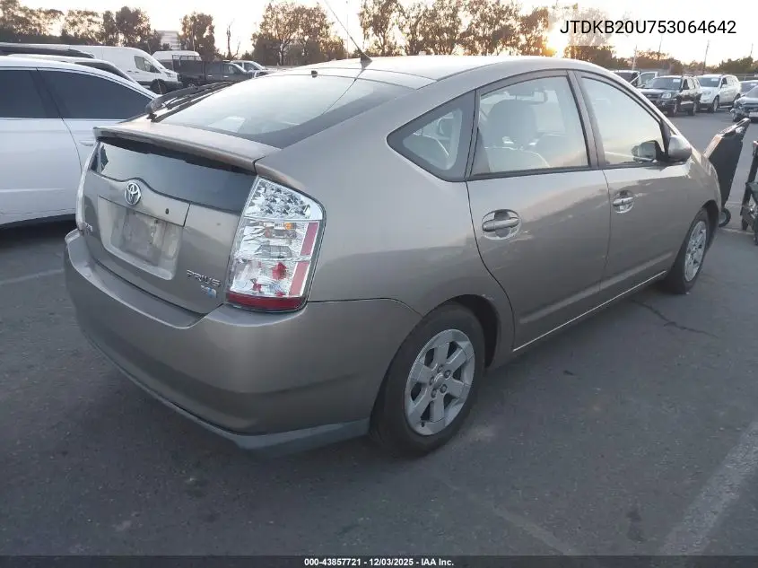 JTDKB20U753064642 2005 Toyota Prius