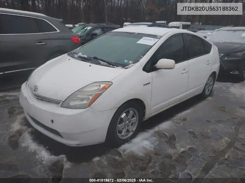 2006 Toyota Prius VIN: JTDKB20U563188362 Lot: 41519672