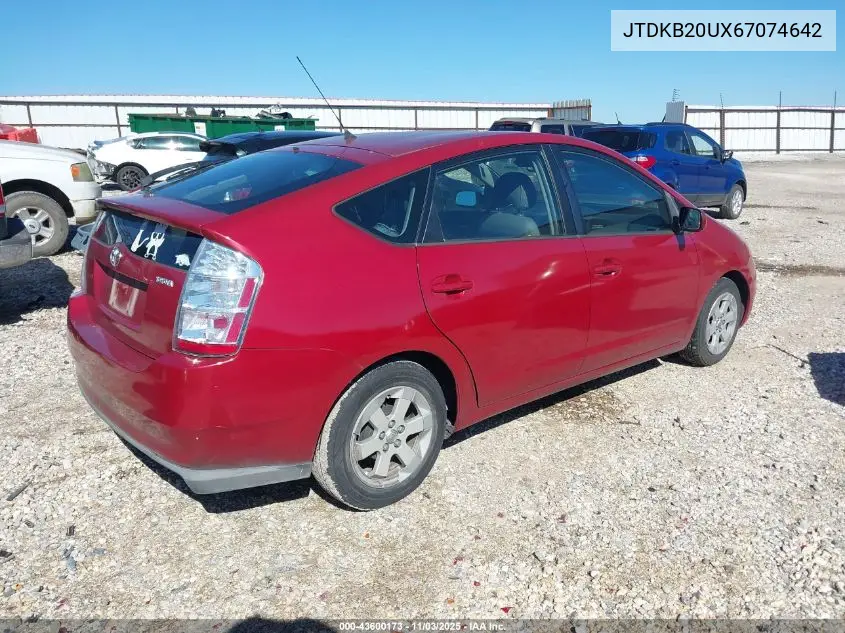 JTDKB20UX67074642 2006 Toyota Prius