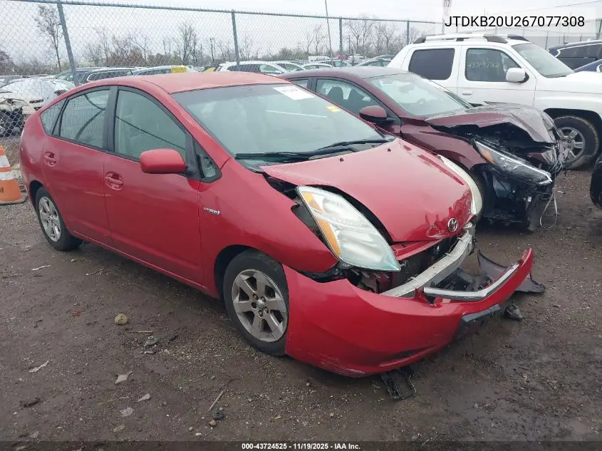 JTDKB20U267077308 2006 Toyota Prius