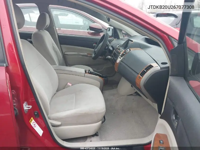 JTDKB20U267077308 2006 Toyota Prius