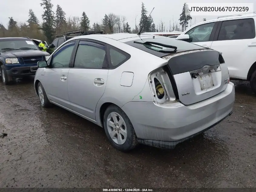 JTDKB20U667073259 2006 Toyota Prius
