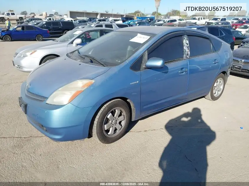 JTDKB20U567519207 2006 Toyota Prius