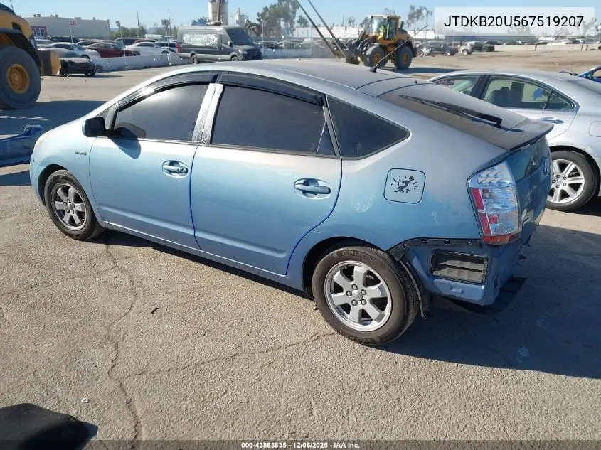JTDKB20U567519207 2006 Toyota Prius