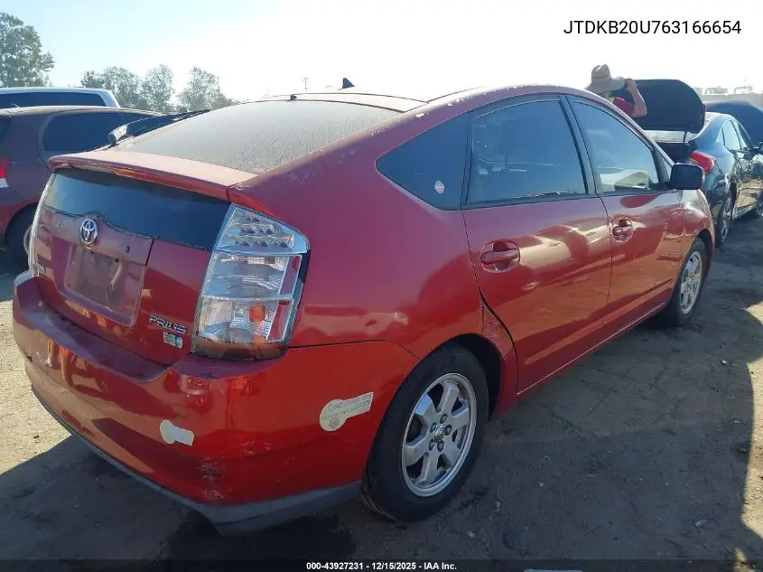 JTDKB20U763166654 2006 Toyota Prius