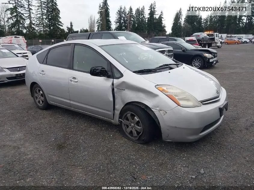 JTDKB20UX67543471 2006 Toyota Prius