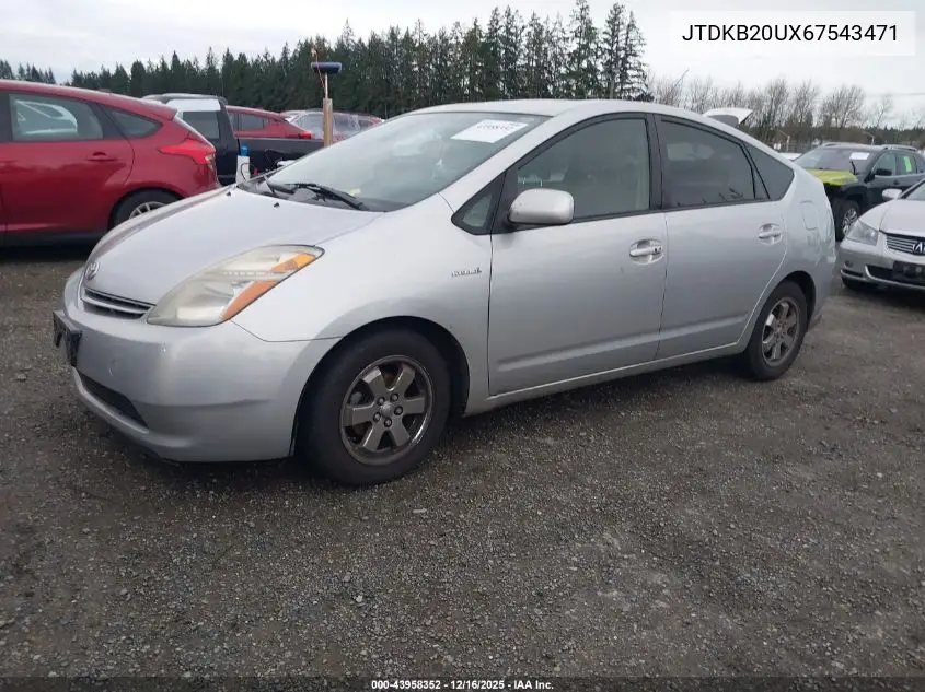 JTDKB20UX67543471 2006 Toyota Prius