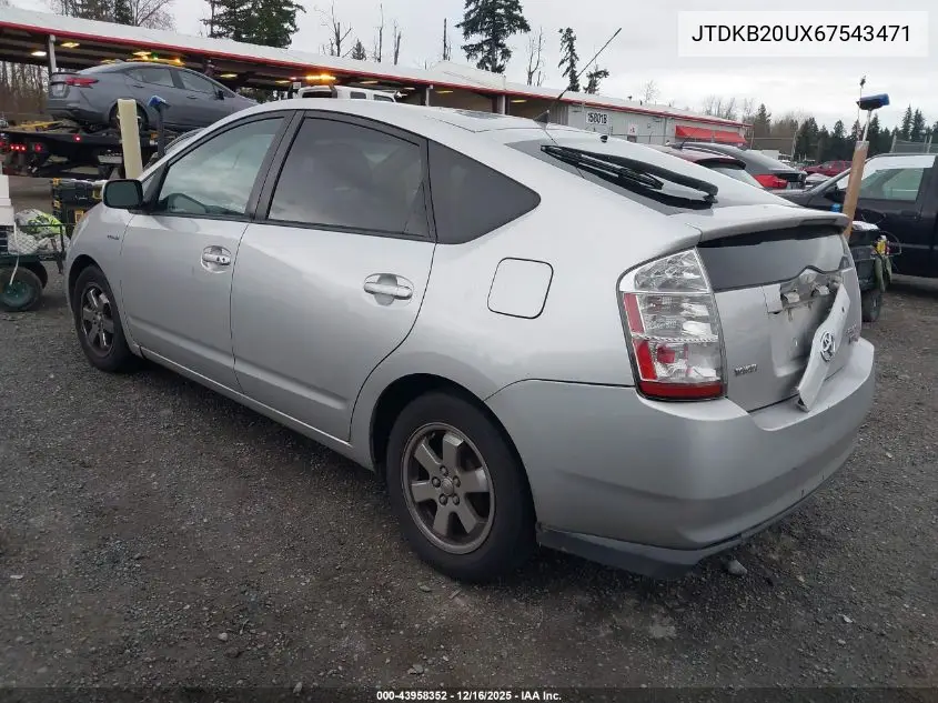 JTDKB20UX67543471 2006 Toyota Prius