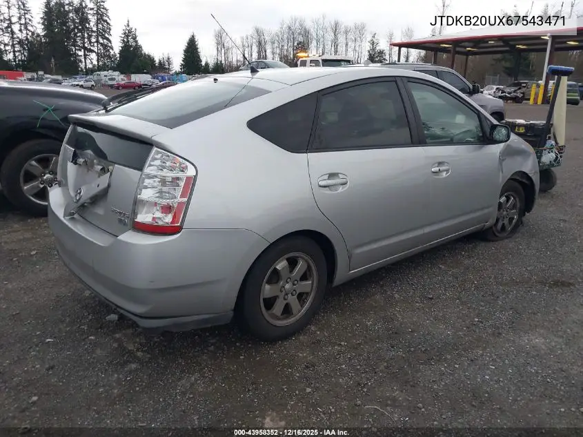 JTDKB20UX67543471 2006 Toyota Prius