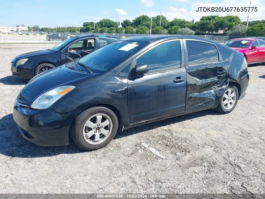 JTDKB20U677635775 2007 Toyota Prius Base (Cvt-E)