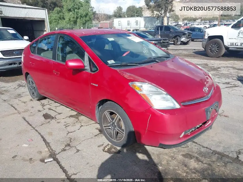 JTDKB20U577588853 2007 Toyota Prius