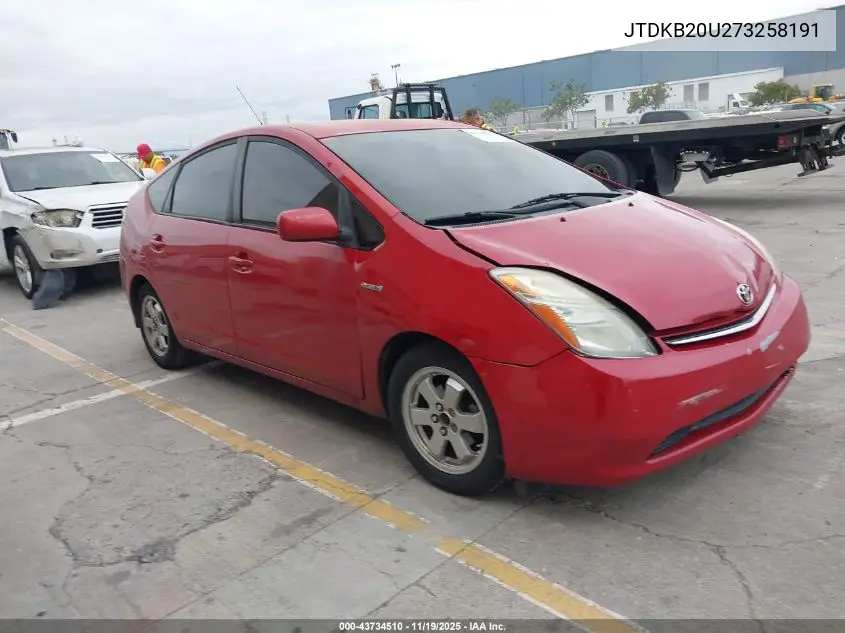 JTDKB20U273258191 2007 Toyota Prius