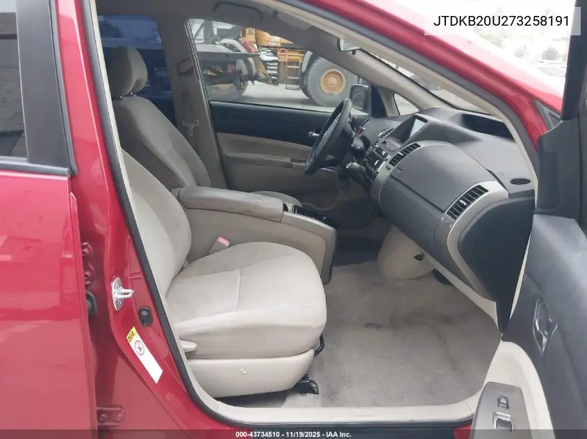 JTDKB20U273258191 2007 Toyota Prius