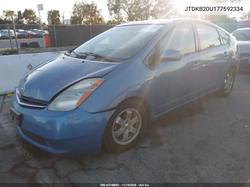 JTDKB20U177592334 2007 Toyota Prius