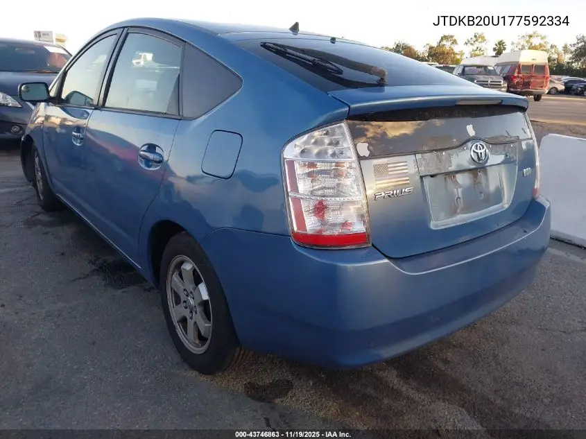 JTDKB20U177592334 2007 Toyota Prius