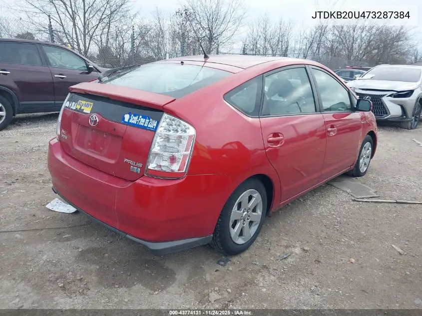 JTDKB20U473287384 2007 Toyota Prius