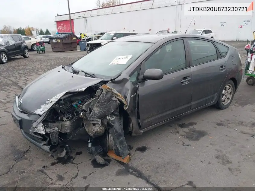 JTDKB20U873230721 2007 Toyota Prius