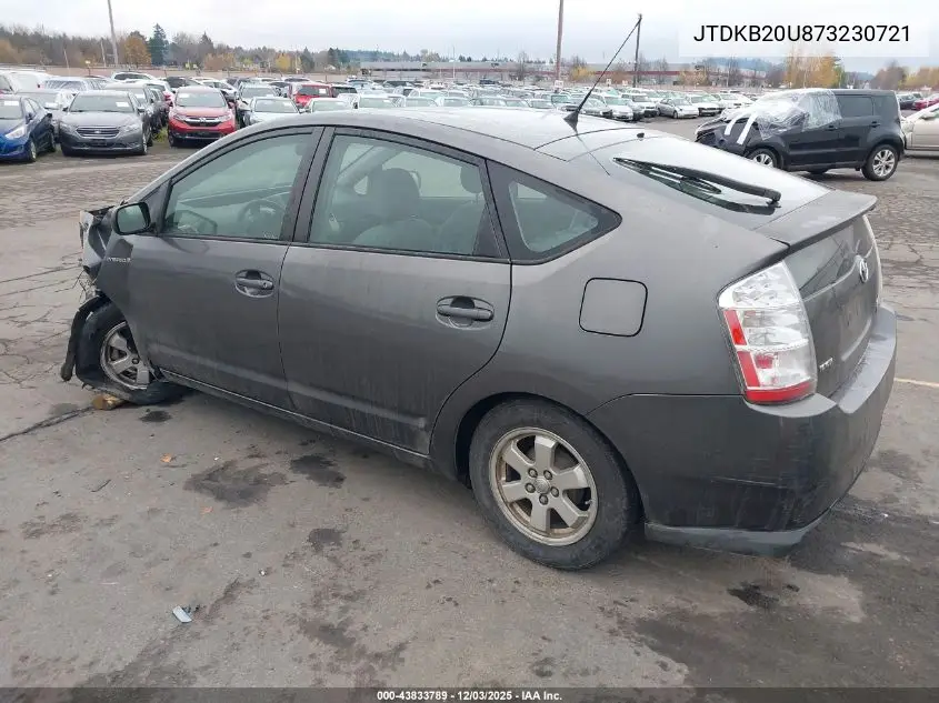 JTDKB20U873230721 2007 Toyota Prius