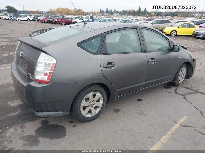 JTDKB20U873230721 2007 Toyota Prius