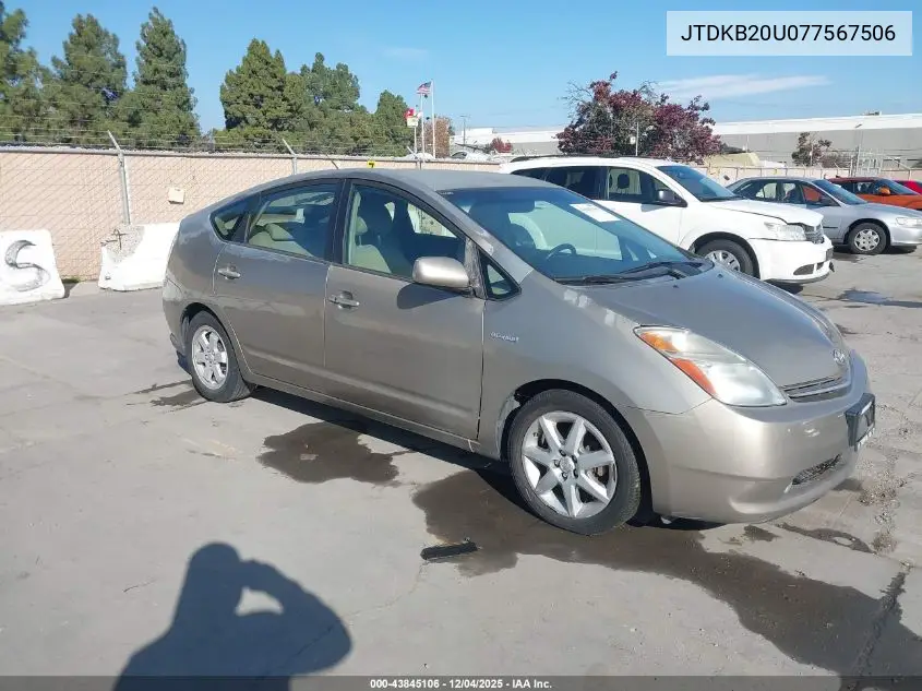 JTDKB20U077567506 2007 Toyota Prius