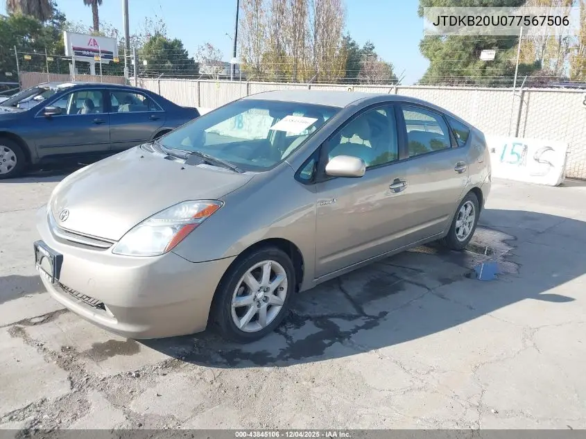 JTDKB20U077567506 2007 Toyota Prius