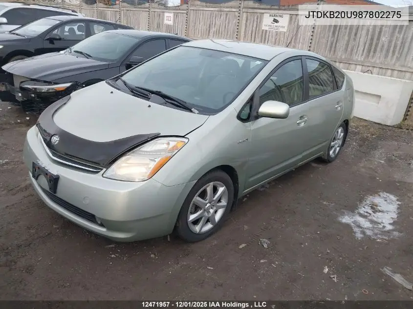 JTDKB20U987802275 2008 Toyota Prius