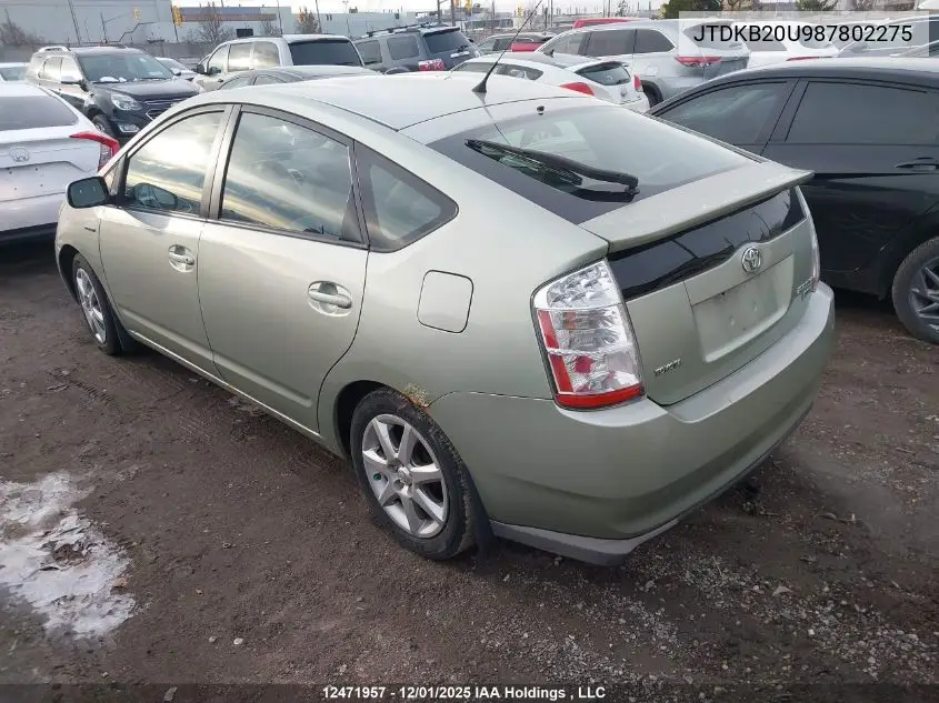 JTDKB20U987802275 2008 Toyota Prius