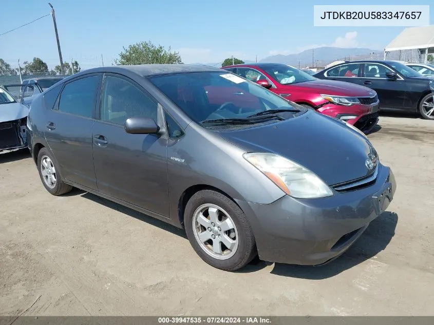 JTDKB20U583347657 2008 Toyota Prius Standard/Touring