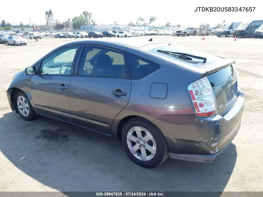 JTDKB20U583347657 2008 Toyota Prius Standard/Touring