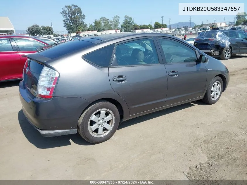 JTDKB20U583347657 2008 Toyota Prius Standard/Touring