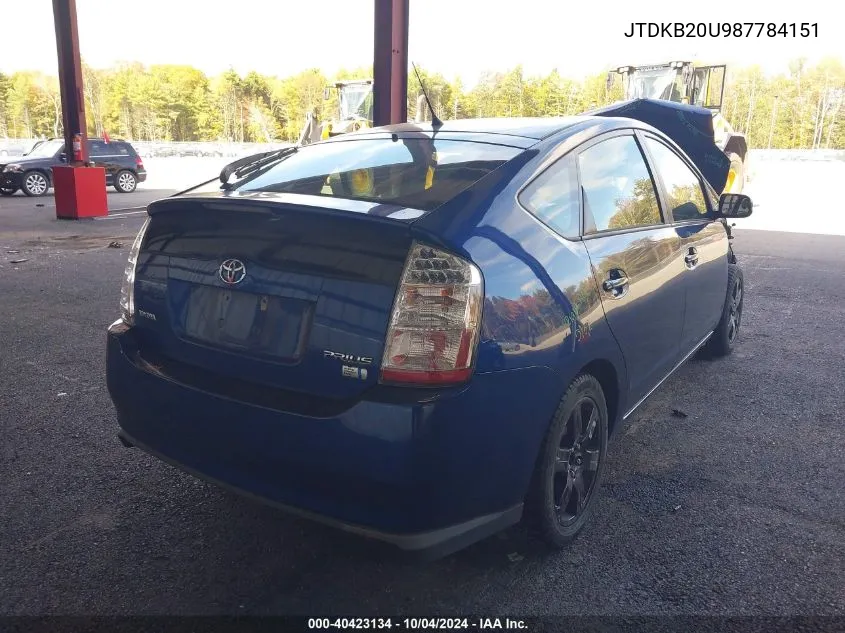 JTDKB20U987784151 2008 Toyota Prius