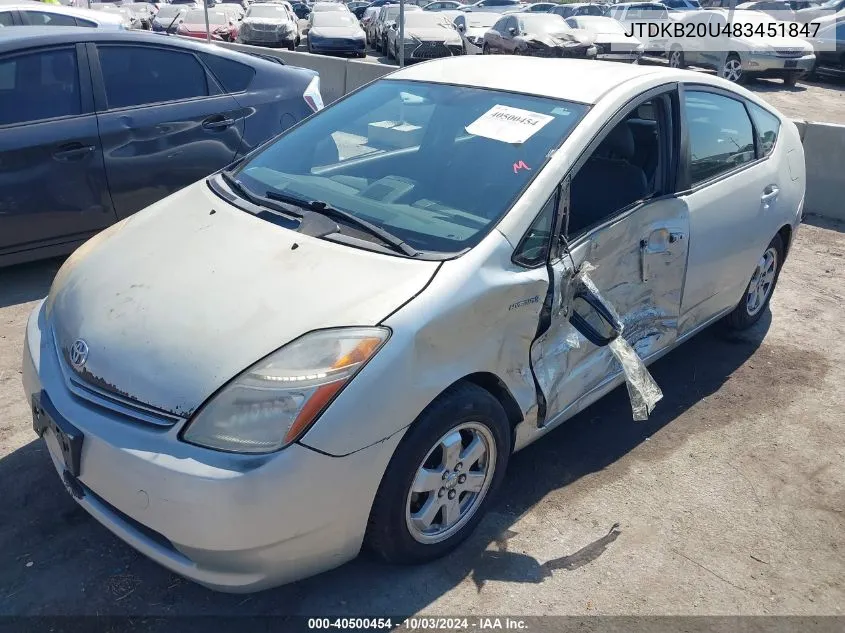 JTDKB20U483451847 2008 Toyota Prius