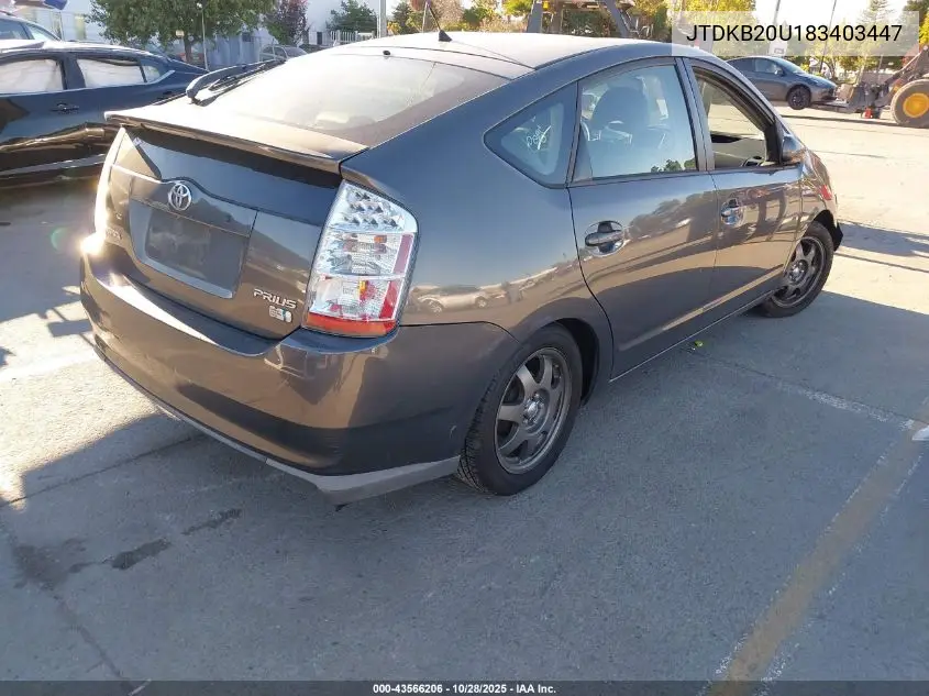 JTDKB20U183403447 2008 Toyota Prius Touring