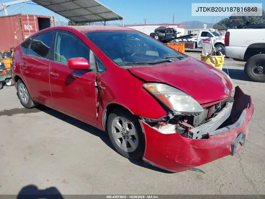 JTDKB20U187816848 2008 Toyota Prius