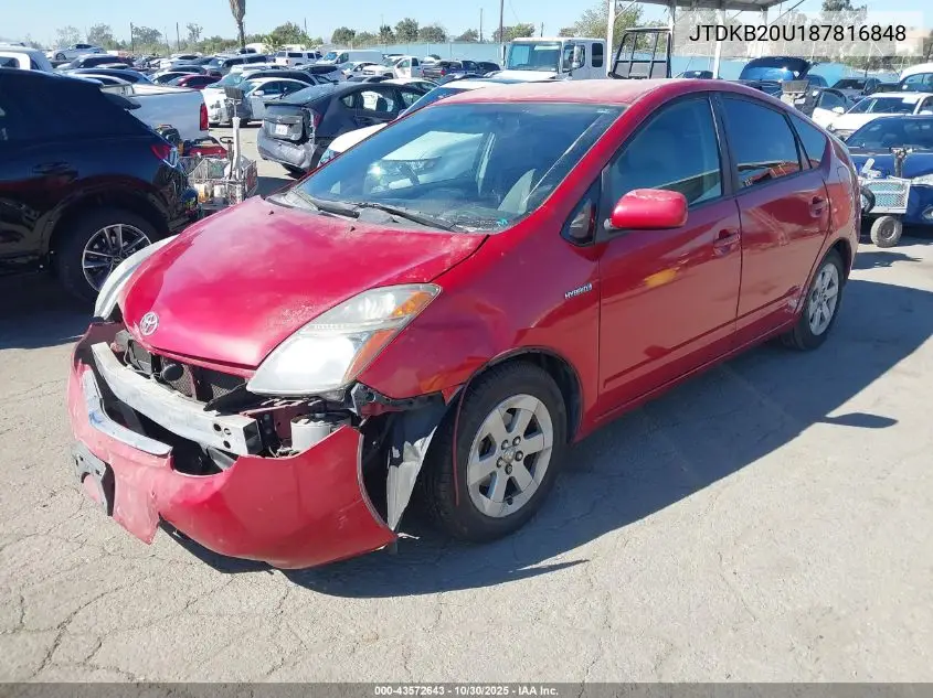 JTDKB20U187816848 2008 Toyota Prius