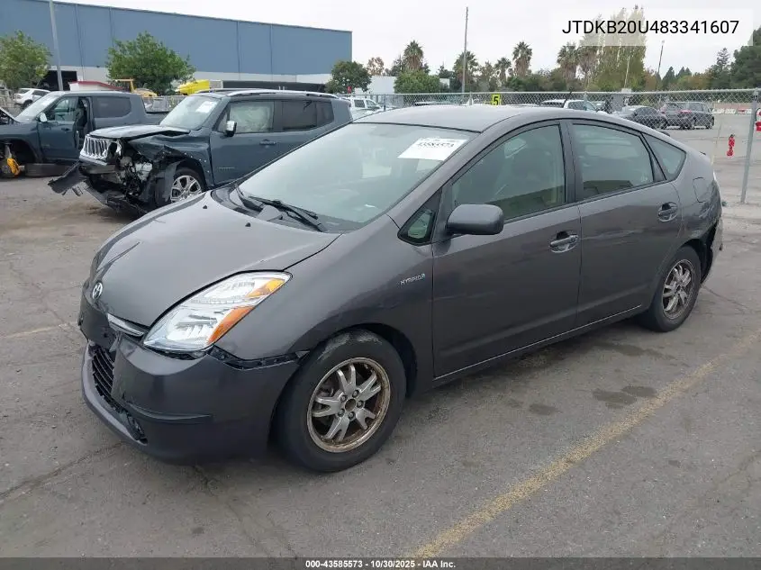 JTDKB20U483341607 2008 Toyota Prius