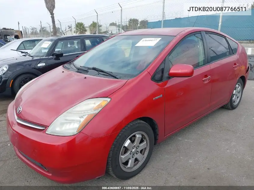 JTDKB20U087766511 2008 Toyota Prius