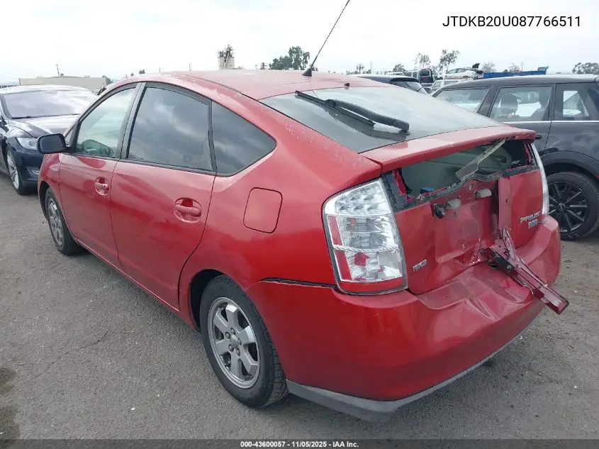 JTDKB20U087766511 2008 Toyota Prius