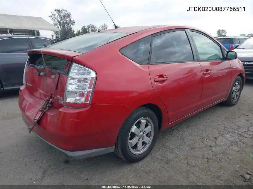 JTDKB20U087766511 2008 Toyota Prius