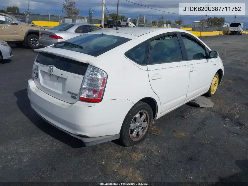 JTDKB20U387711762 2008 Toyota Prius Touring