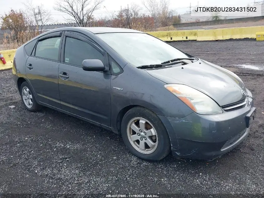 JTDKB20U283431502 2008 Toyota Prius Standard