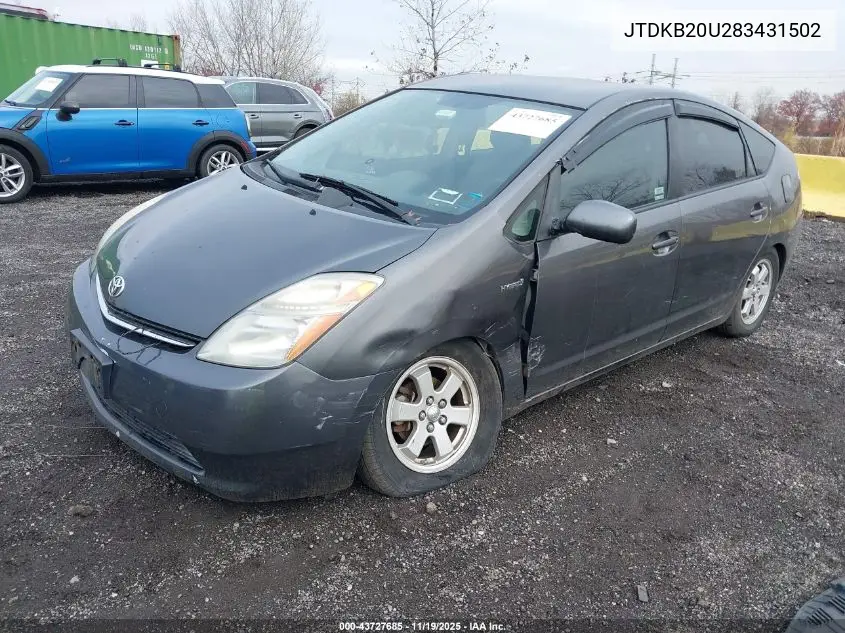 JTDKB20U283431502 2008 Toyota Prius Standard