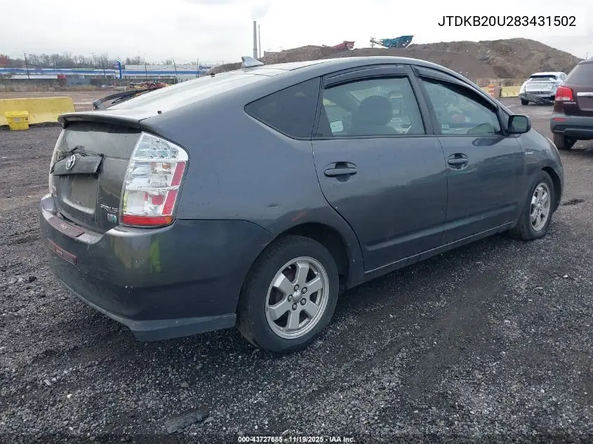 JTDKB20U283431502 2008 Toyota Prius Standard