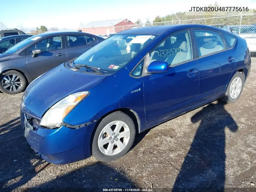 JTDKB20U487775616 2008 Toyota Prius