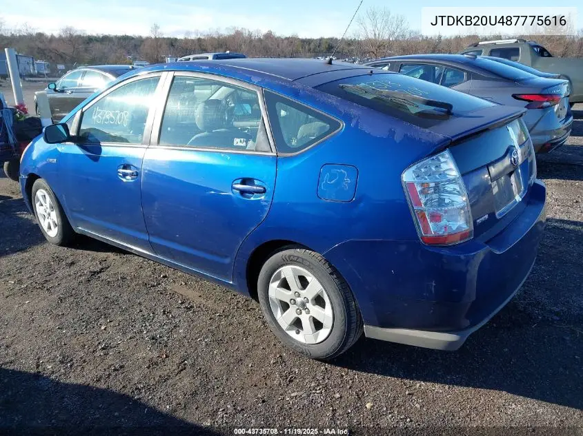 JTDKB20U487775616 2008 Toyota Prius