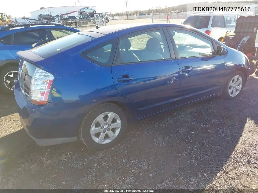 JTDKB20U487775616 2008 Toyota Prius